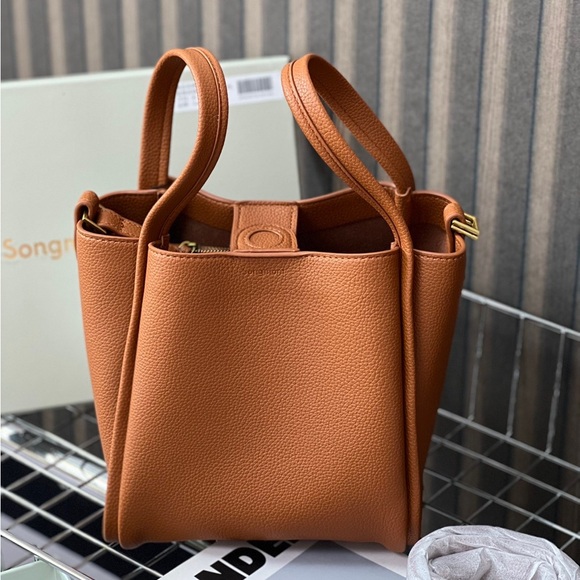 Songmont Handbags - Songmont Tan Leather Tote Bag